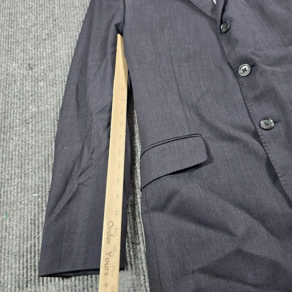 Banana Republic Blazer Mens 40R Gray Wool Tailored Fit Lined Single Breasted